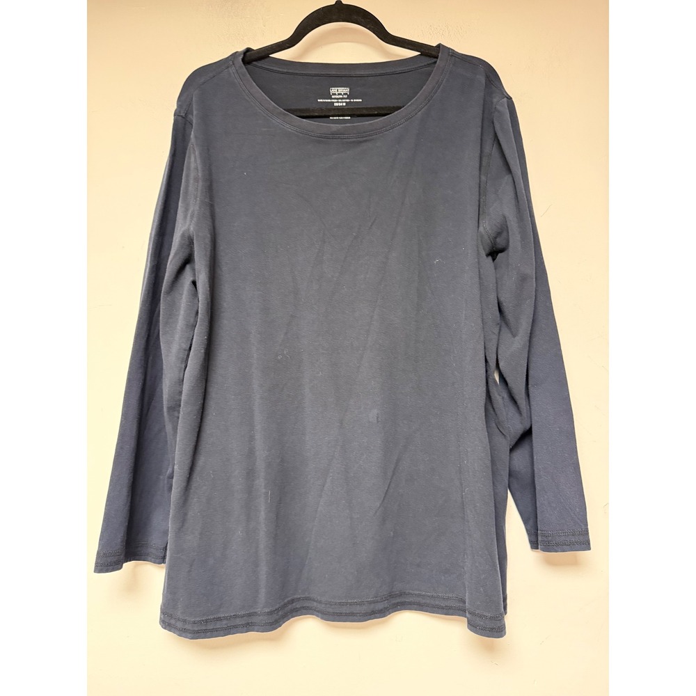 Lane‎ Bryant Modern Fit Long Sleeve T-Shirt Navy Blue Size 22/24 W